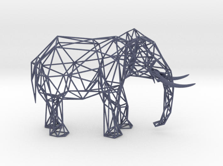 Wire Elephant 3d printed