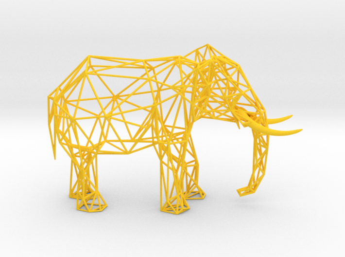 Wire Elephant 3d printed