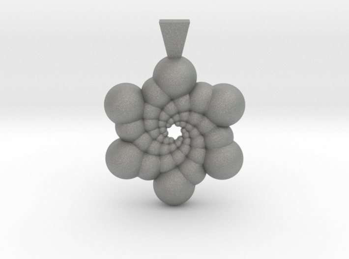 Recursive Spheres Pendant 3d printed
