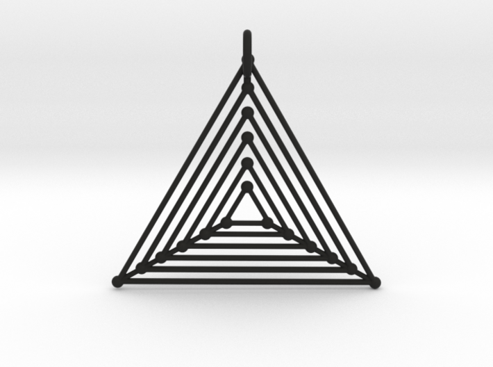 Nested Triangles Pendant 3d printed