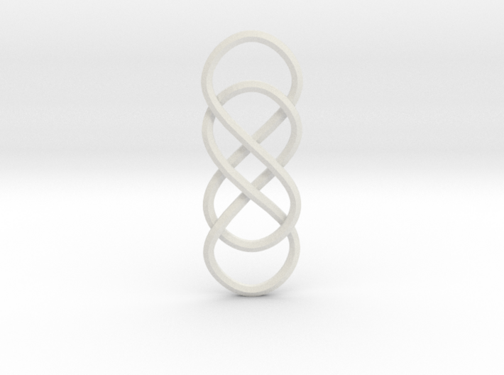 Double Infinity pendant 3d printed