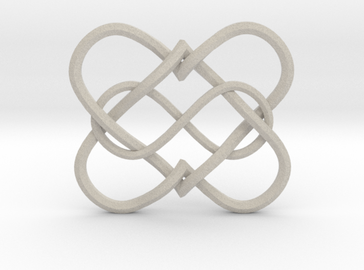 2 Hearts Infinity Pendant 3d printed
