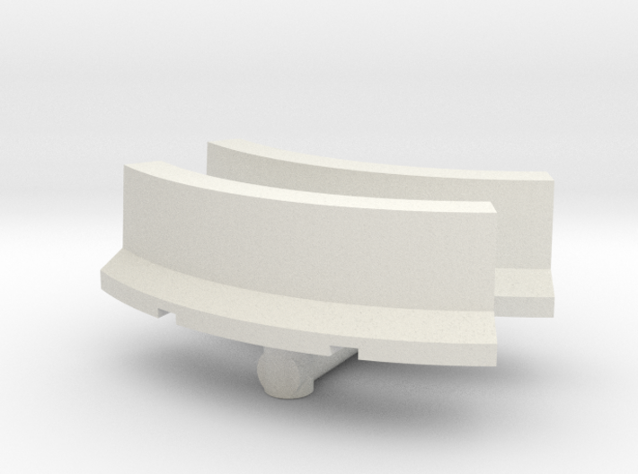 Jersey Barrier Curved (x2) 1/100 3d printed
