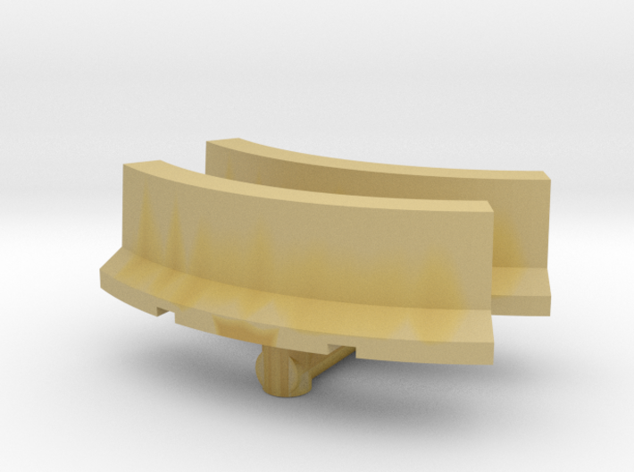 Jersey Barrier Curved (x2) 1/100 3d printed