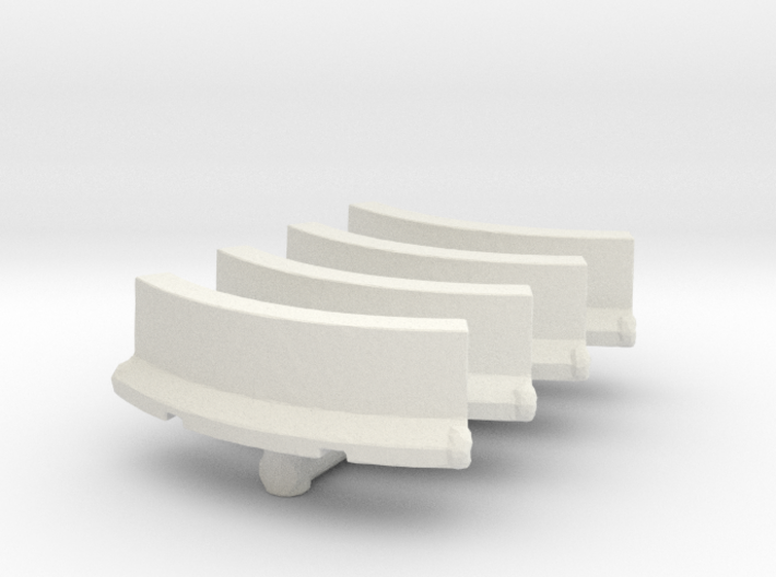 Jersey Barrier Curved (x4) 1/144 3d printed
