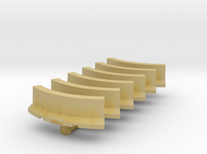 Jersey Barrier Curved (x6) 1/220 3d printed