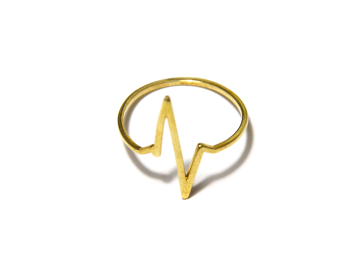 Heartbeat Ring 3d printed 
