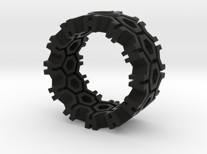 Hexagon Ring 3d printed