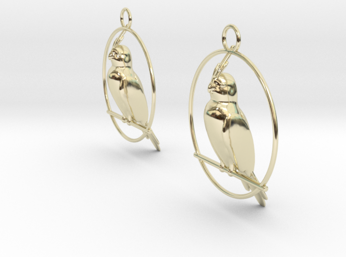 Cockatiel Earrings 3d printed
