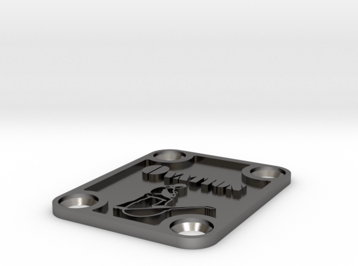 Ovation Neck Plate W/ Case Logo 3d printed