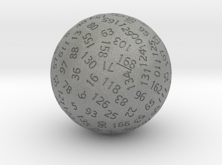 d168 Antipodal Sphere Dice 3d printed