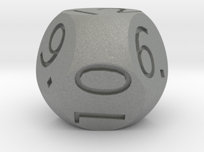 d8 numbered 5 through 12 3d printed