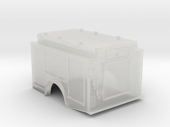 All Terrain Rescue Bed With Roll Up Doors 1/87 Sca 3d printed
