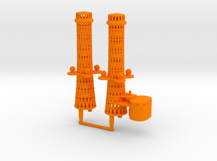 1/350 Tillman IV-2 Cage Masts 3d printed