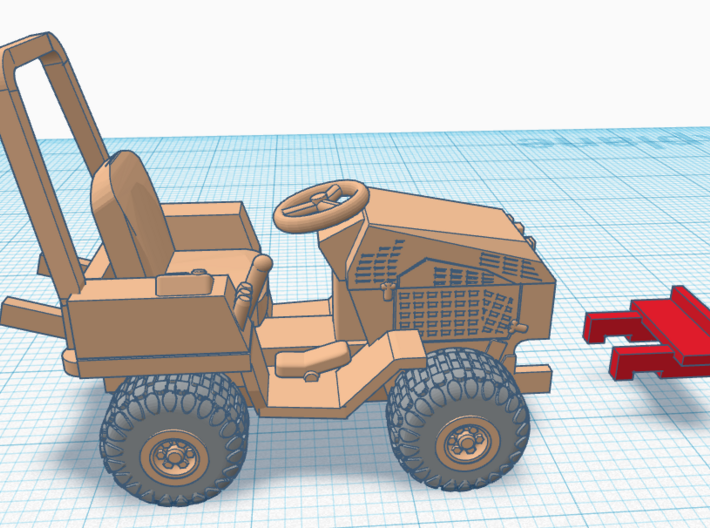 1/50th Ventrac Tractor for Landscaping 3d printed 