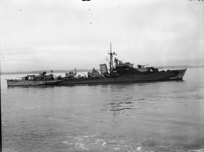 Nameplate HMS Undine 3d printed U-class destroyer HMS Undine.