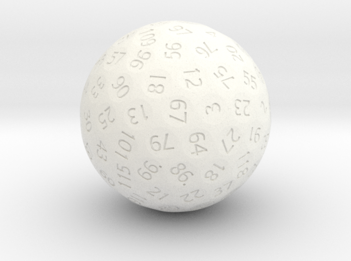d124 Antipodal Sphere Dice 3d printed
