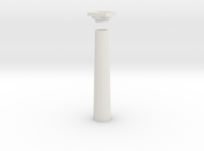 17.5cm Doric Column - hollow core - Hollow plinth 3d printed