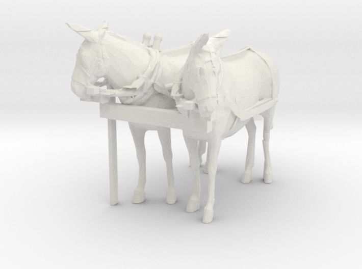 O Scale Mule Team 3d printed This is a render not a picture