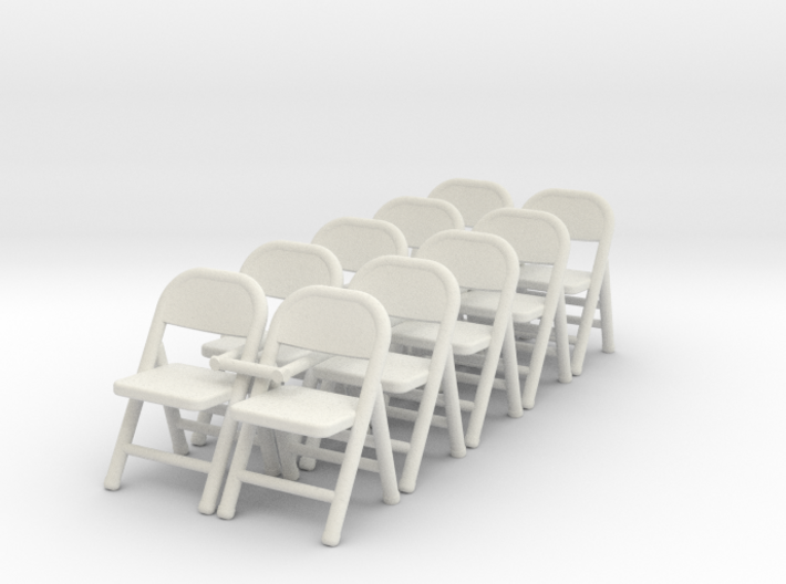 1:48 Folding Chair (Set of 10) 3d printed