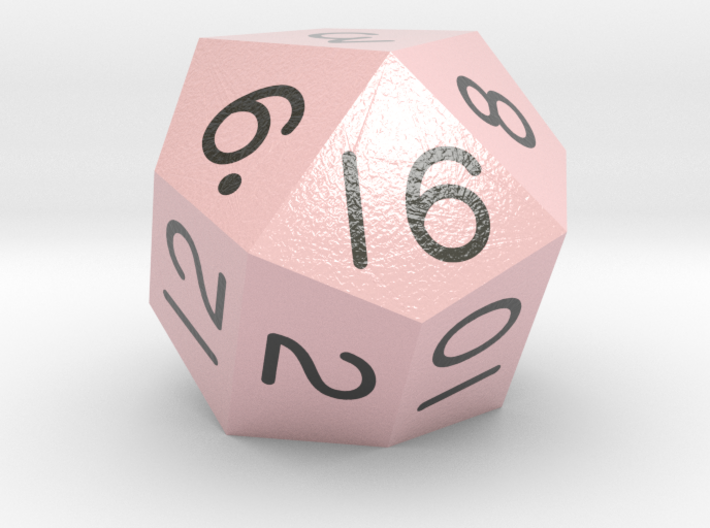 d16 Rosierhedron (Amaranth Pink) 3d printed