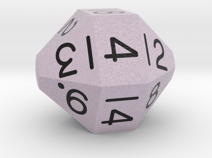 Polyhedral d18 (Rounded, Lavender) 3d printed