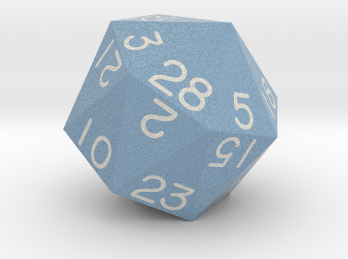 Sevenfold Polyhedral d28 (Indigo) 3d printed