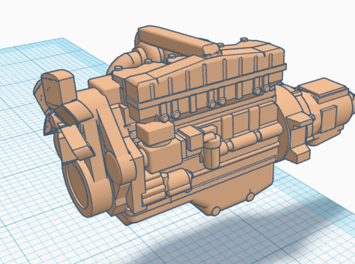 1/87th Cummins NTC-350 Diesel Engine 3d printed 