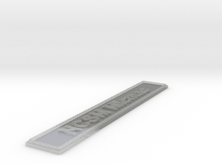 Nameplate NCSM Micmac 3d printed