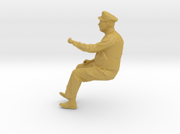Seated motorman figure O or HO scale 3d printed