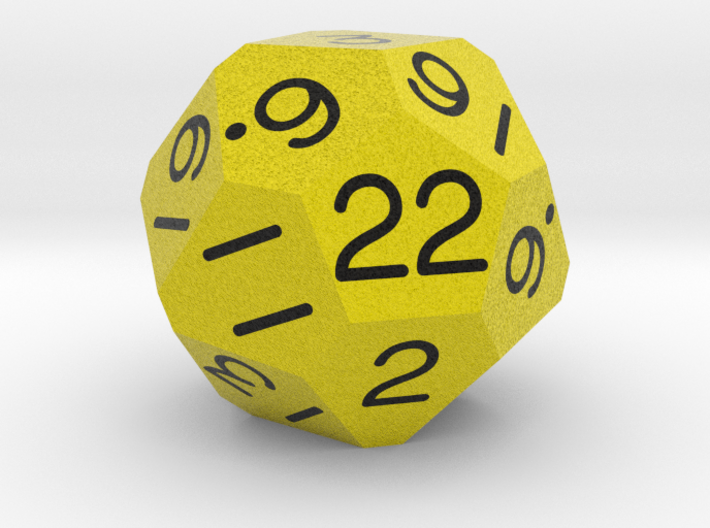 d22 Arcahedron (Golden Yellow) 3d printed