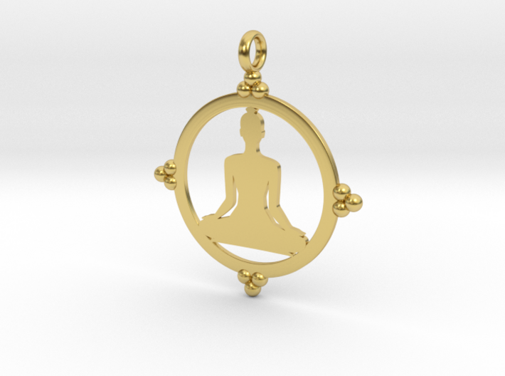 Meditator Pendant 3d printed