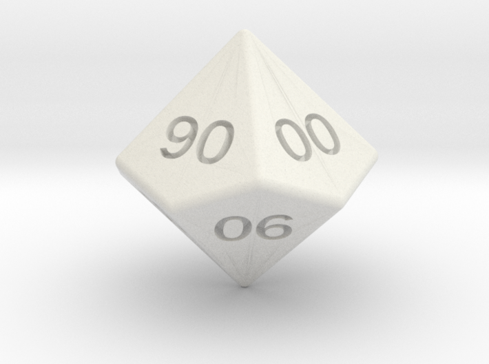 Gambler's D10 (tens) 3d printed