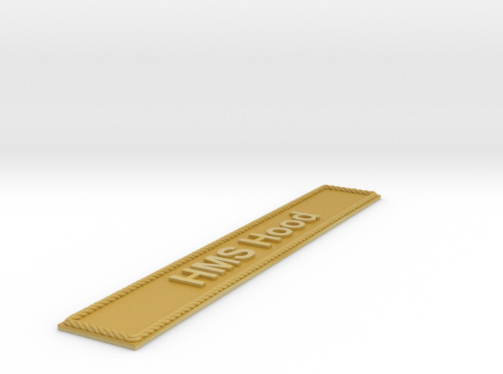 Nameplate HMS Hood (10 cm) 3d printed