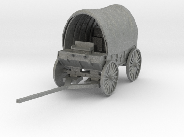 HO Scale Covered Wagon 3d printed This is a render not a picture