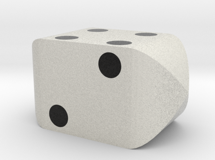 Pipped d4 (White) 3d printed