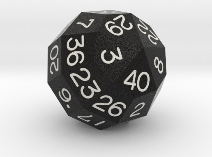 d40 Lentahedron (Black) 3d printed