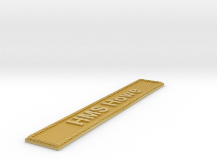 Nameplate HMS Howe 3d printed