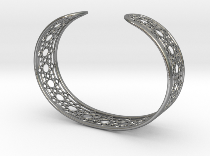 Intricate Geometric Pattern Cuff Bracelet 3d printed