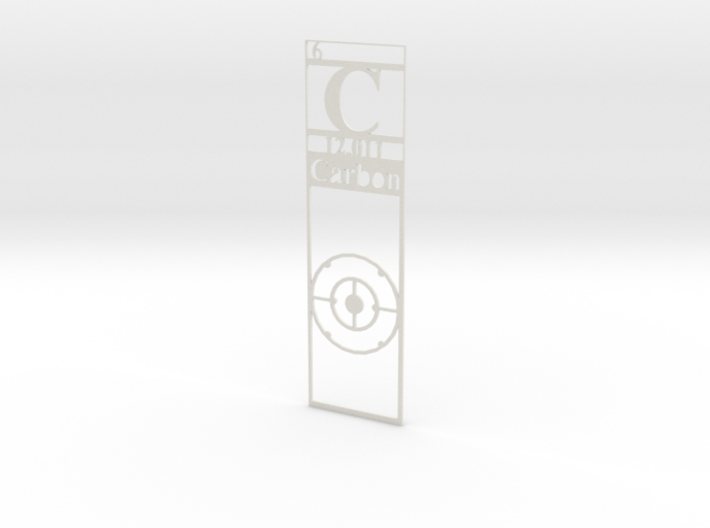 Elemental Bookmark - Carbon customization 3d printed