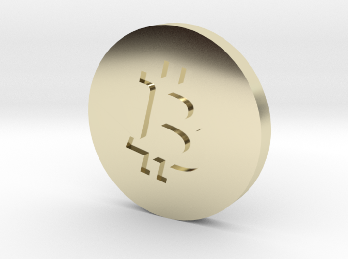 Bitcoin Circle Logo Lapel Pin 3d printed