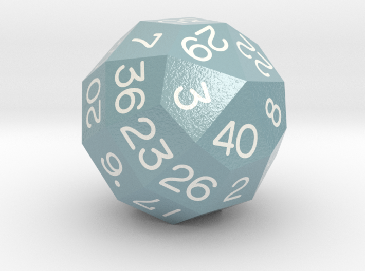 d40 Lentahedron (Dull Blue) 3d printed