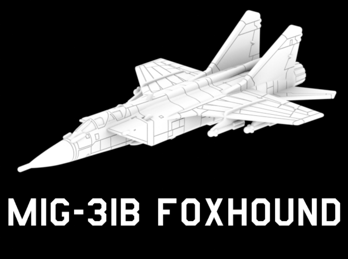 1:285 Scale MiG-31B (Loaded, Gear Up) 3d printed