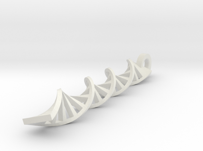 DNA Pendant in 3D printed stainless steel 3d printed