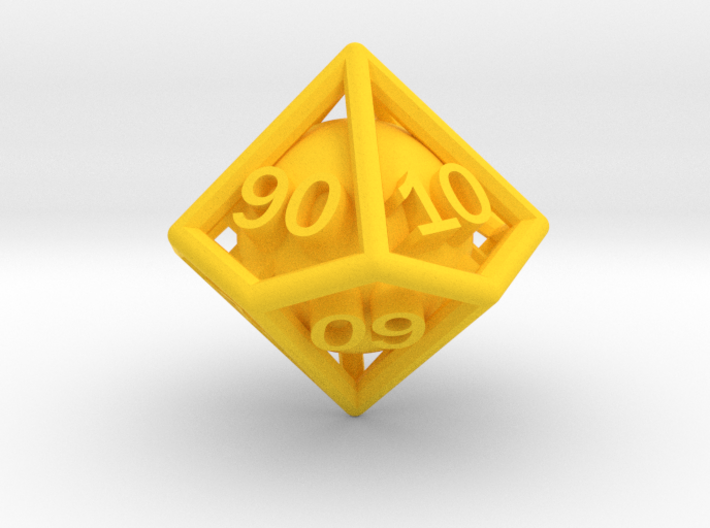 Ball In Cage D10 (tens) 3d printed