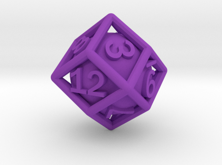 Ball In Cage D12 (rhombic) 3d printed