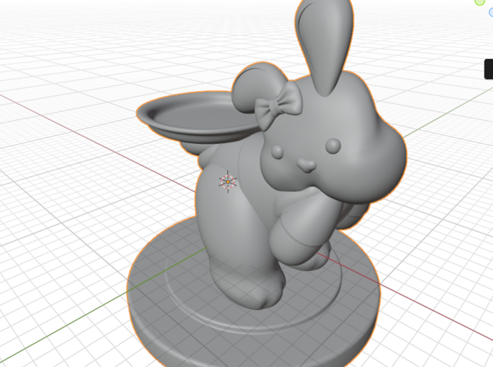 rabbit - bunny 3d printed 