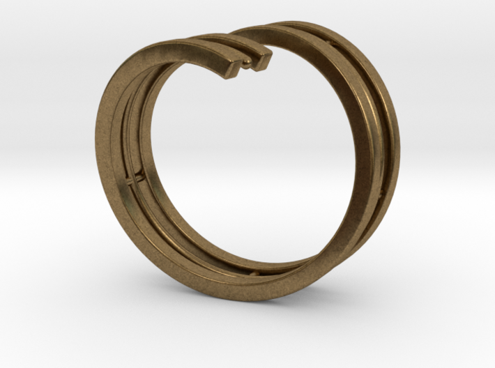 Bars &amp; Wire Ring Size 7½ 3d printed
