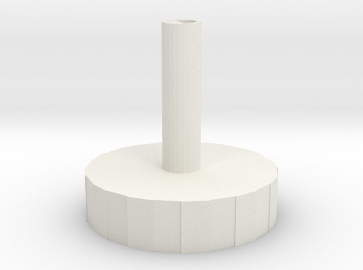 Tuning Dial 3d printed Rendered in White