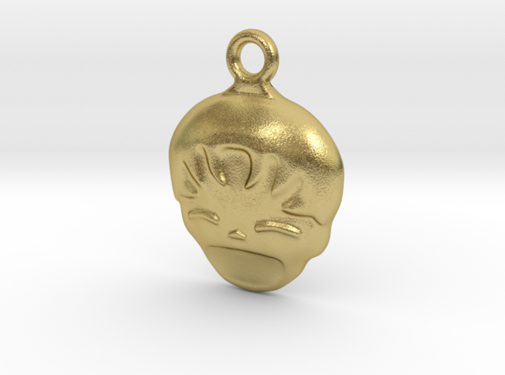 Smiling Child - head - Design for pendant/earring 3d printed